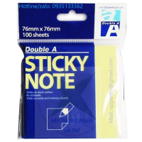 Giấy Note 3x3 Double A 76 x 76 mm - Màu Vàng